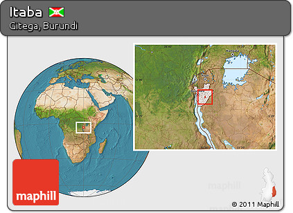 Satellite Location Map of Itaba, highlighted country