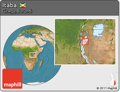 Satellite Location Map of Itaba, highlighted country