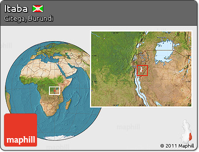 Satellite Location Map of Itaba, highlighted parent region, within the entire country