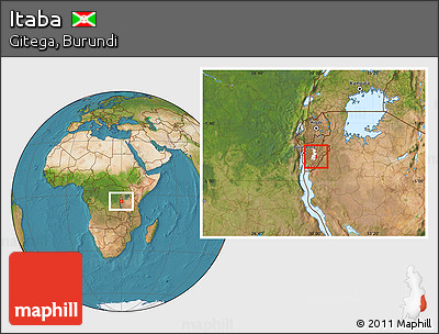 Satellite Location Map of Itaba, highlighted parent region, within the entire country