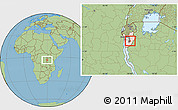 Savanna Style Location Map of Itaba, highlighted country, highlighted parent region, within the entire country