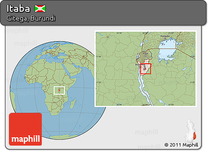 Savanna Style Location Map of Itaba, highlighted country, highlighted parent region