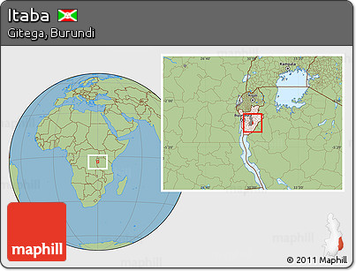 Savanna Style Location Map of Itaba, highlighted country, highlighted parent region