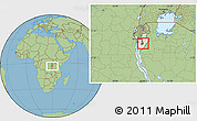 Savanna Style Location Map of Itaba, highlighted country, highlighted parent region