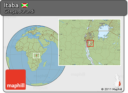 Savanna Style Location Map of Itaba, highlighted parent region, within the entire country