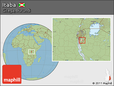 Savanna Style Location Map of Itaba, highlighted parent region, within the entire country
