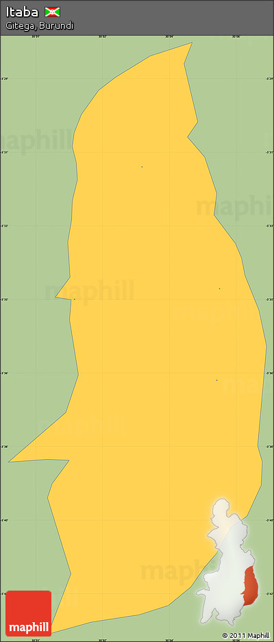 Savanna Style Simple Map of Itaba, single color outside