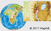 Physical Location Map of Mutaho, highlighted country