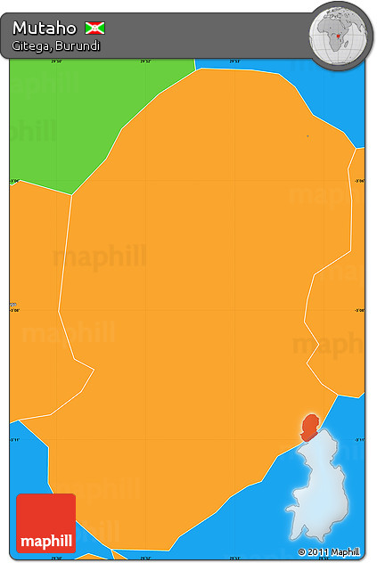 Political Simple Map of Mutaho