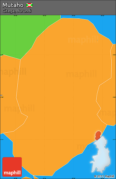 Political Simple Map of Mutaho