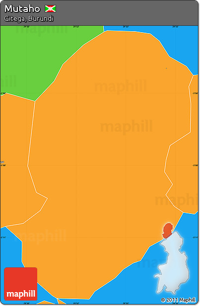 Political Simple Map of Mutaho