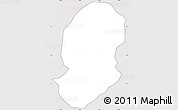 Silver Style Simple Map of Mutaho, cropped outside