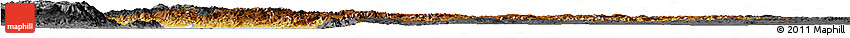 Physical Horizon Map of Burundi, darken, desaturated, land only