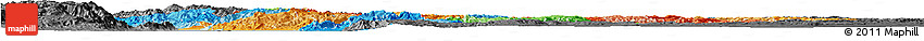 Political Horizon Map of Burundi, darken, desaturated
