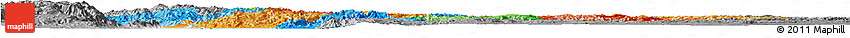 Political Horizon Map of Burundi, desaturated