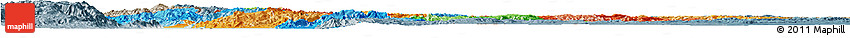 Political Horizon Map of Burundi, semi-desaturated, land only