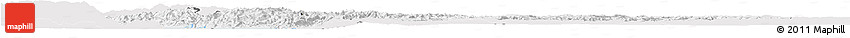 Silver Style Horizon Map of Burundi, single color outside