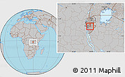 Gray Location Map of Rango, highlighted parent region, within the entire country