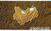 Physical 3D Map of Kirundo, darken