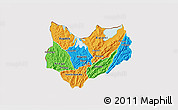 Political 3D Map of Kirundo, cropped outside