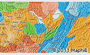 Political 3D Map of Kirundo, political shades outside