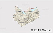 Shaded Relief 3D Map of Kirundo, cropped outside