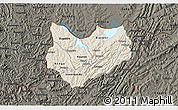 Shaded Relief 3D Map of Kirundo, darken