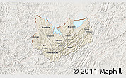 Shaded Relief 3D Map of Kirundo, lighten