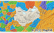 Shaded Relief 3D Map of Kirundo, political outside