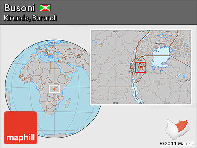 Gray Location Map of Busoni