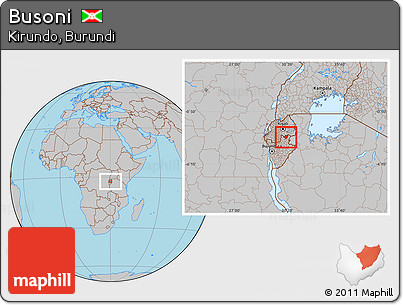 Gray Location Map of Busoni
