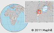 Gray Location Map of Busoni, highlighted country
