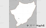 Gray Simple Map of Busoni, cropped outside