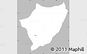 Gray Simple Map of Busoni, single color outside