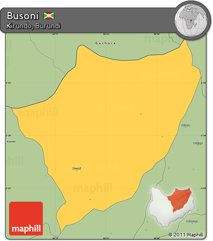 Savanna Style Simple Map of Busoni