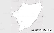 Silver Style Simple Map of Busoni, cropped outside
