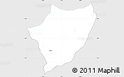 Silver Style Simple Map of Busoni, single color outside