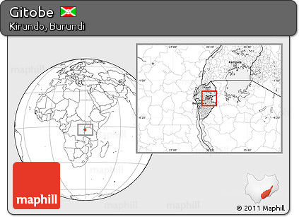 Blank Location Map of Gitobe, highlighted country, highlighted parent region