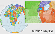 Political Location Map of Gitobe, within the entire country