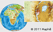 Physical Location Map of Kirundo, highlighted country
