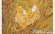 Political Shades Map of Kirundo, physical outside