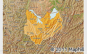 Political Shades Map of Kirundo, satellite outside