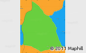 Political Simple Map of Ntega