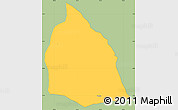 Savanna Style Simple Map of Ntega, single color outside