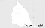 Silver Style Simple Map of Ntega, single color outside