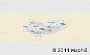 Classic Style Panoramic Map of Kirundo, single color outside