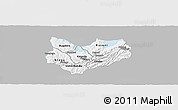 Gray Panoramic Map of Kirundo, single color outside