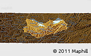 Physical Panoramic Map of Kirundo, darken