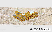 Physical Panoramic Map of Kirundo, lighten