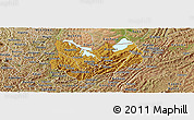 Physical Panoramic Map of Kirundo, satellite outside